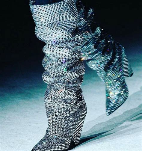 ysl boots crystal replica